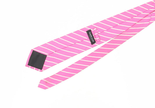 Van Heusen Men's Pink Striped Silk Tie