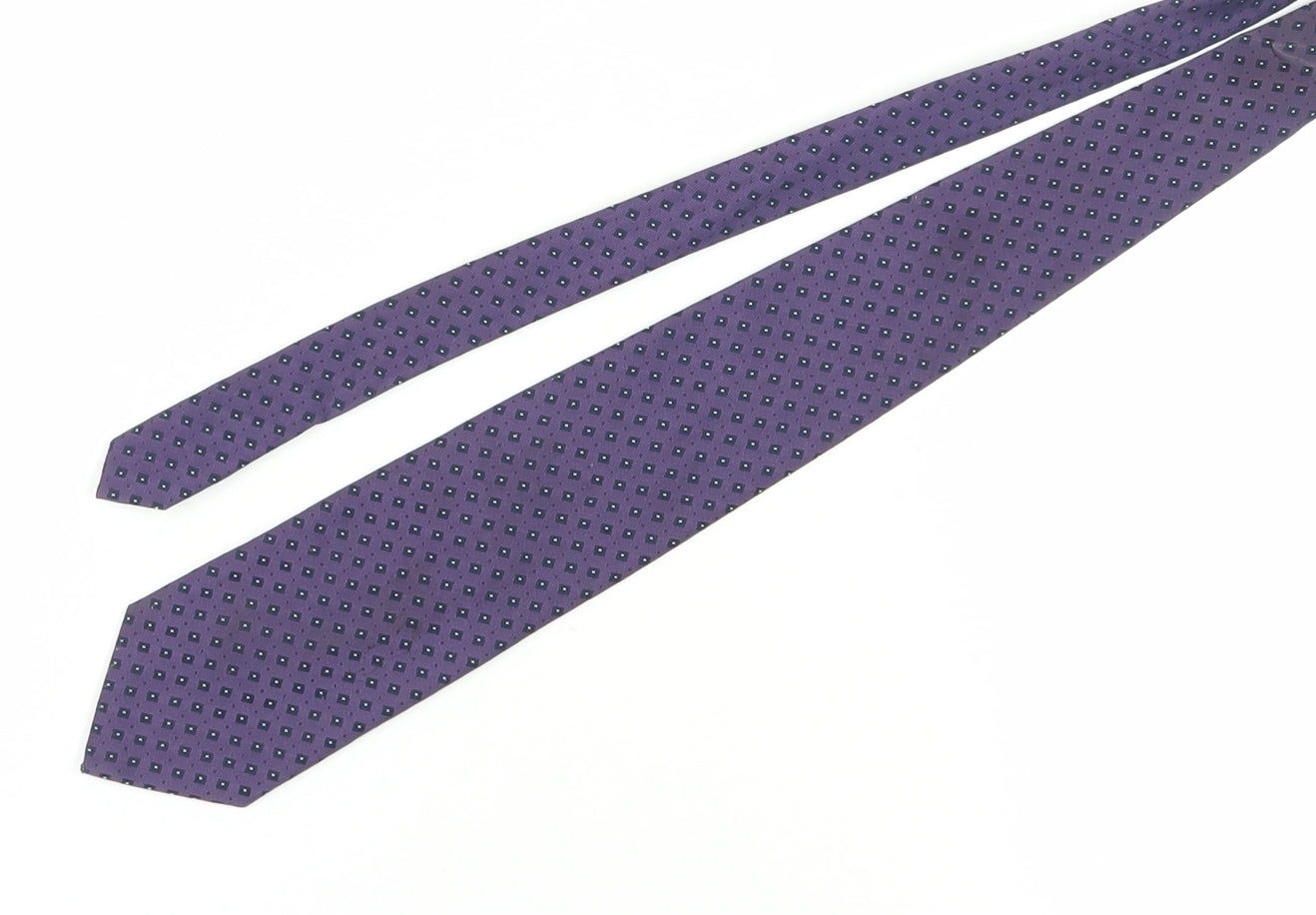 Thomas Nash Men's Purple Geometric Pointed Tie
