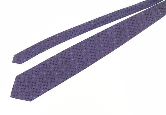 Thomas Nash Men's Purple Geometric Pointed Tie