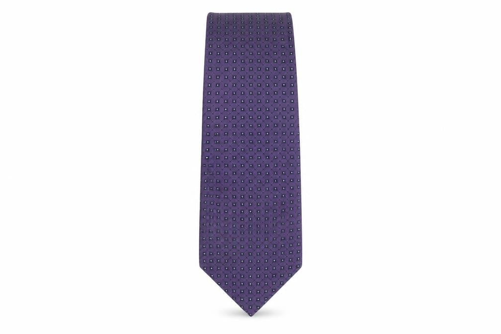 Mens Thomas Nash Purple Geometric 100% Polyester Pointed Tie