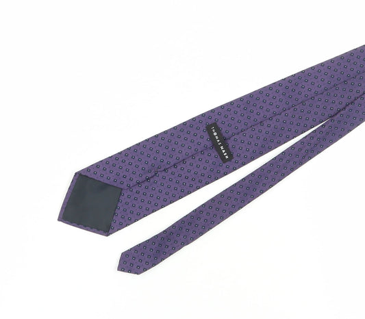 Thomas Nash Men's Purple Geometric Pointed Tie