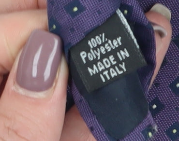 Thomas Nash Men's Purple Geometric Pointed Tie