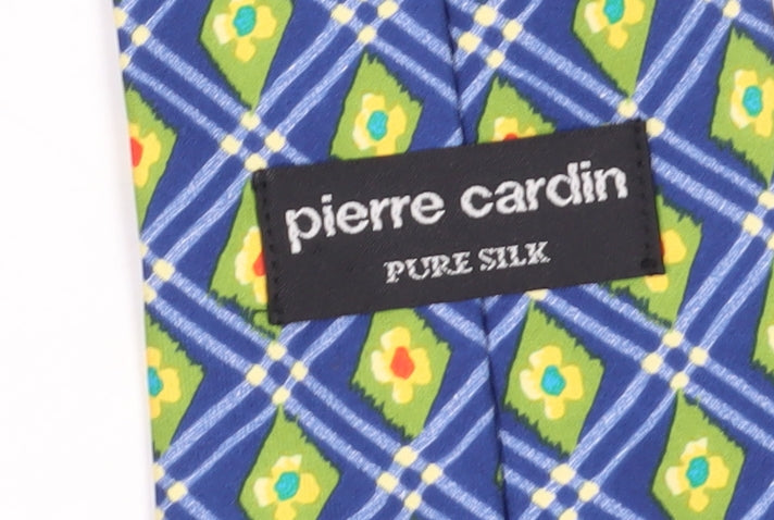 Pierre Cardin Men's Blue Silk Floral Tie