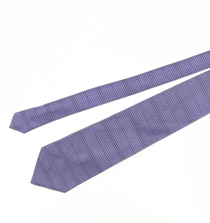 Pierre Cardin Men's Purple Striped Silk Tie