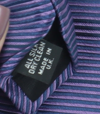 Pierre Cardin Men's Purple Striped Silk Tie