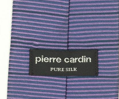 Pierre Cardin Men's Purple Striped Silk Tie