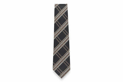 Mens Jeff Banks Black Plaids & Checks 100% Silk  Tie