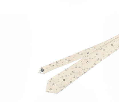 Thomas Nash Men's Beige Floral Silk Tie One Size