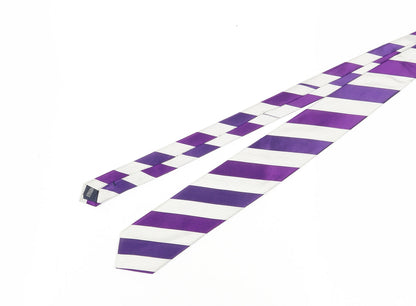 Mens Daniel Hechter Purple Striped 100% Silk  Tie
