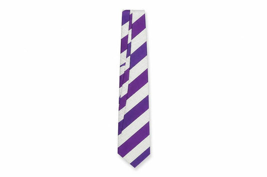 Mens Daniel Hechter Purple Striped 100% Silk  Tie