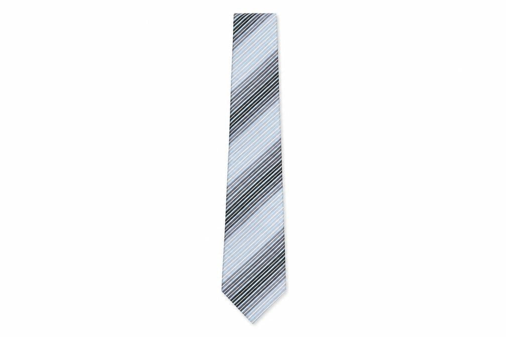 Mens Daniel Hechter Blue Striped 100% Silk  Tie