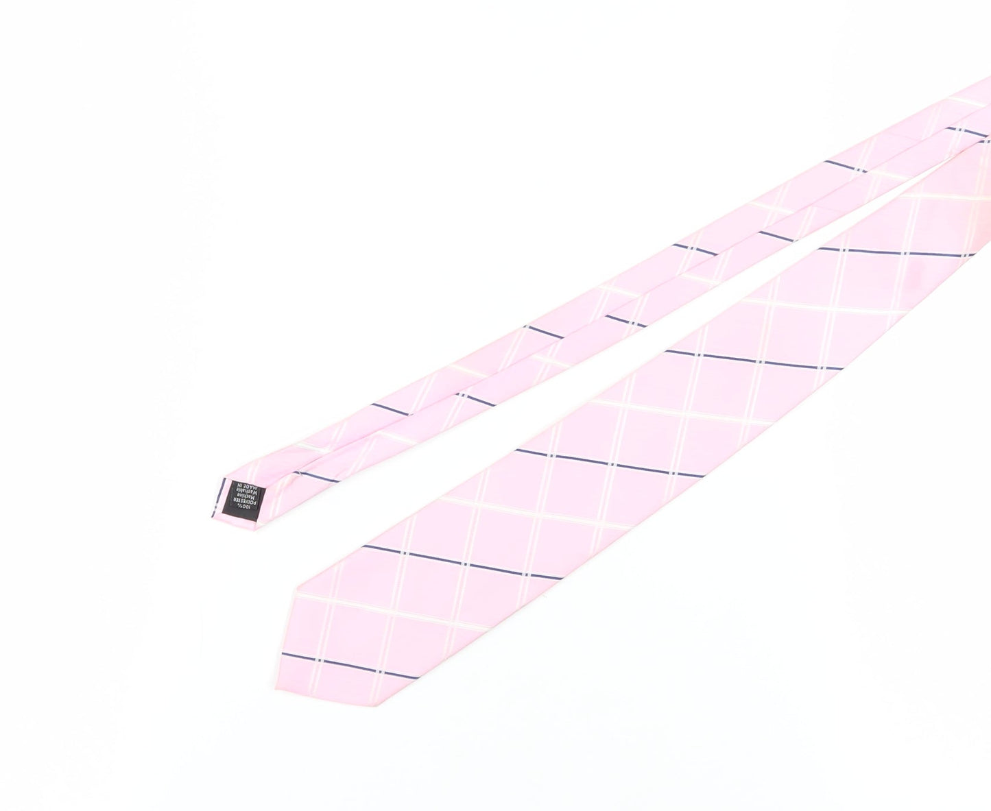 Mens Dehavilland Pink Plaids & Checks 100% Polyester  Tie