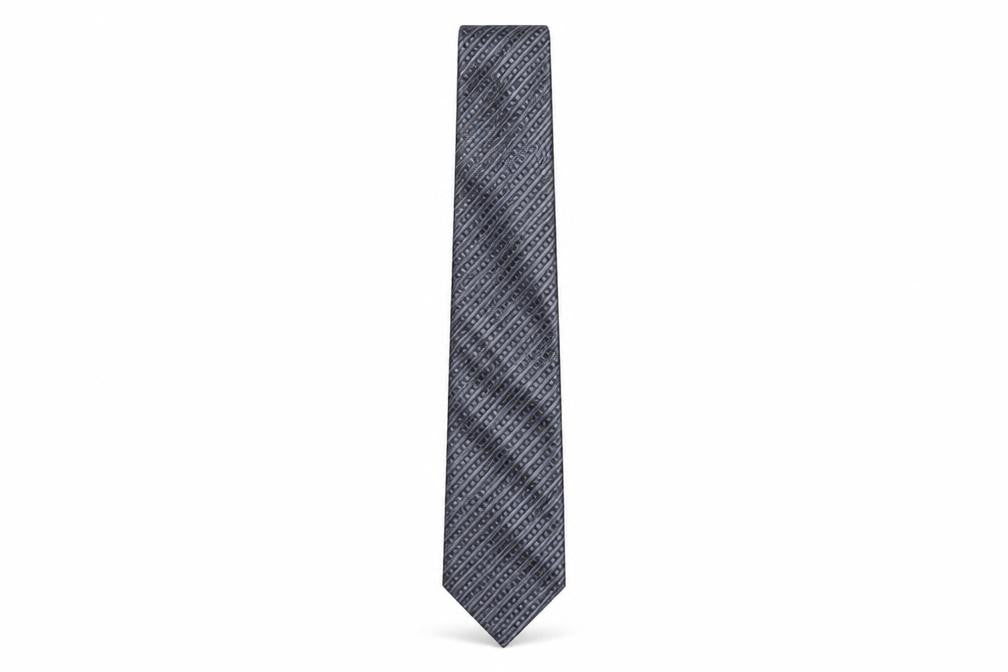 Mens Thomas Nash Black Geometric 100% Polyester  Tie