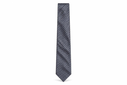 Front view of Thomas Nash Men's Black Geometric Tie