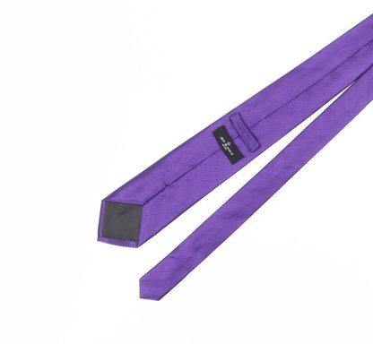 Jeff Banks Men's Purple Striped Silk Tie One Size