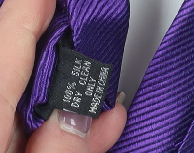 Jeff Banks Men's Purple Striped Silk Tie One Size