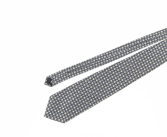 Van Heusen Men's Geometric Silk Tie - Black/Blue