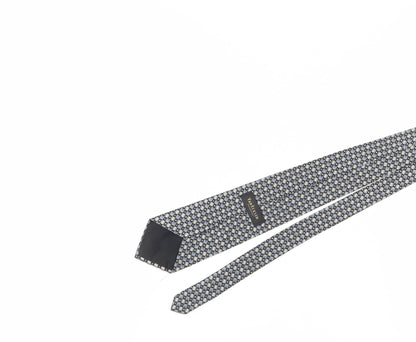 Van Heusen Men's Geometric Silk Tie - Black/Blue