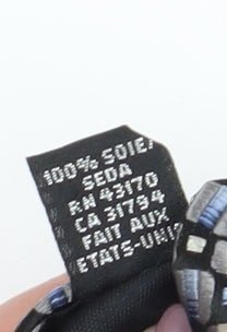 Van Heusen Men's Geometric Silk Tie - Black/Blue