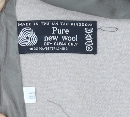 Windsmoor Beige Women's Blazer, Single-Breasted Wool, 18