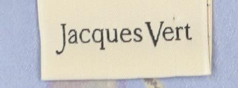 Jacques Vert Women's Blue Floral Blouse, Size 12, Short Sleeve