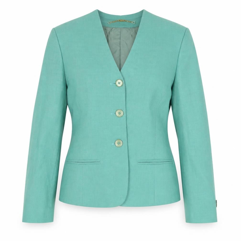 Womens UK Size 8 Viyella Regular Green Blazer