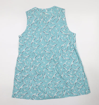 Country to Coast Women's Blue Cotton Shift Dress Size 10