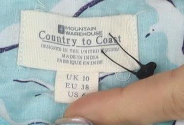 Country to Coast Women's Blue Cotton Shift Dress Size 10