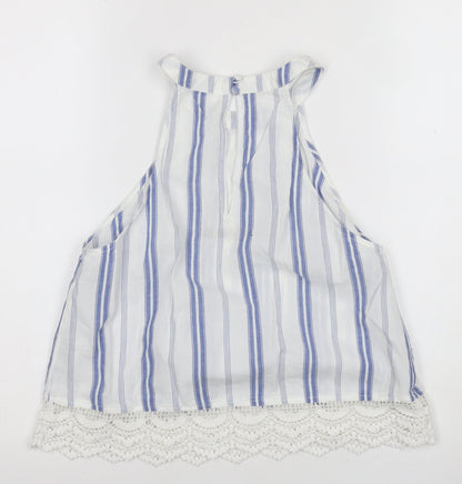 Abercrombie & Fitch Women's Blue Striped Camisole S