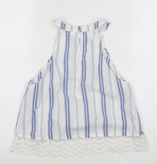 Abercrombie & Fitch Women's Blue Striped Camisole S