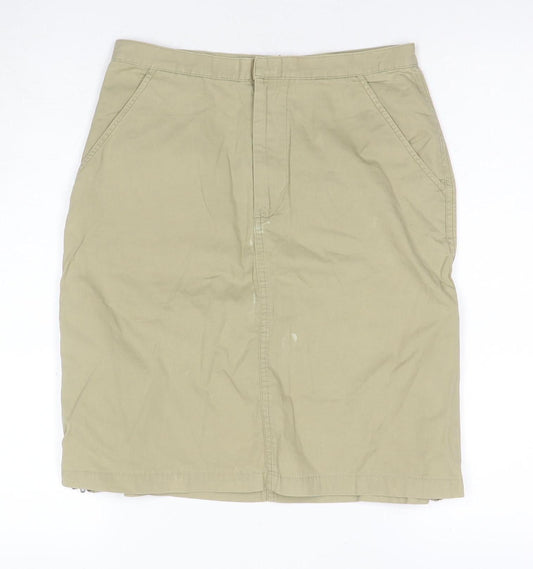 Bon Soirée Women's Beige Cotton Casual Skirt - S