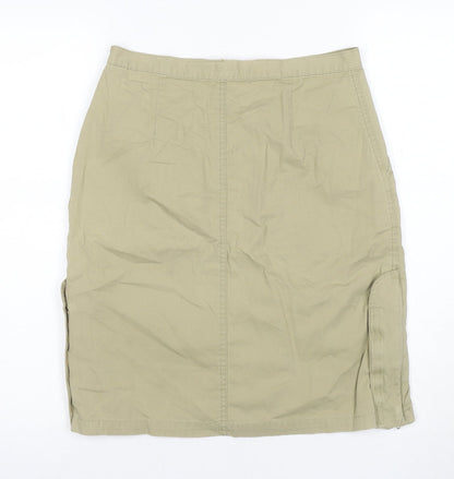Bon Soirée Women's Beige Cotton Casual Skirt - S