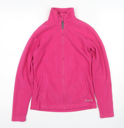 Gelert Girls Pink Full Zip Fleece Hoodie – Size L, Autumn/Winter Essential