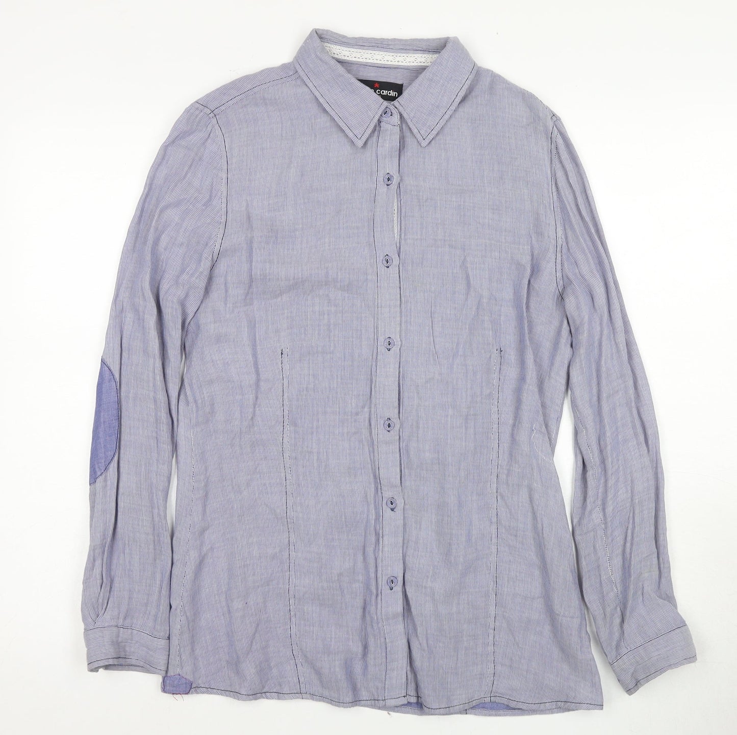 Mens UK Collar Size 38 Pierre Cardin Smart Blue  Dress Shirt