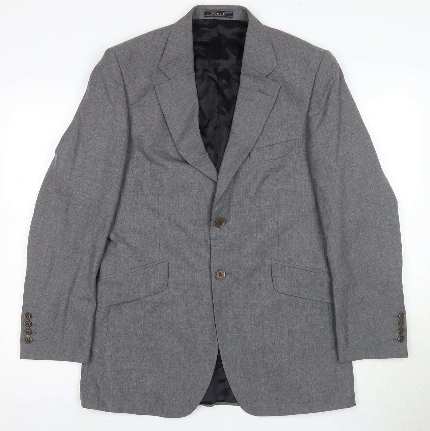 Mens UK Size 38 Crombie Regular Grey Suit Jacket