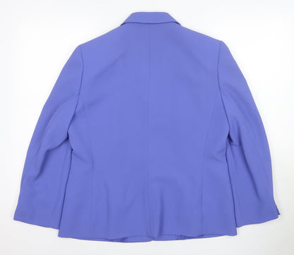 Jacques Vert Women's Blue Blazer UK 14 Formal