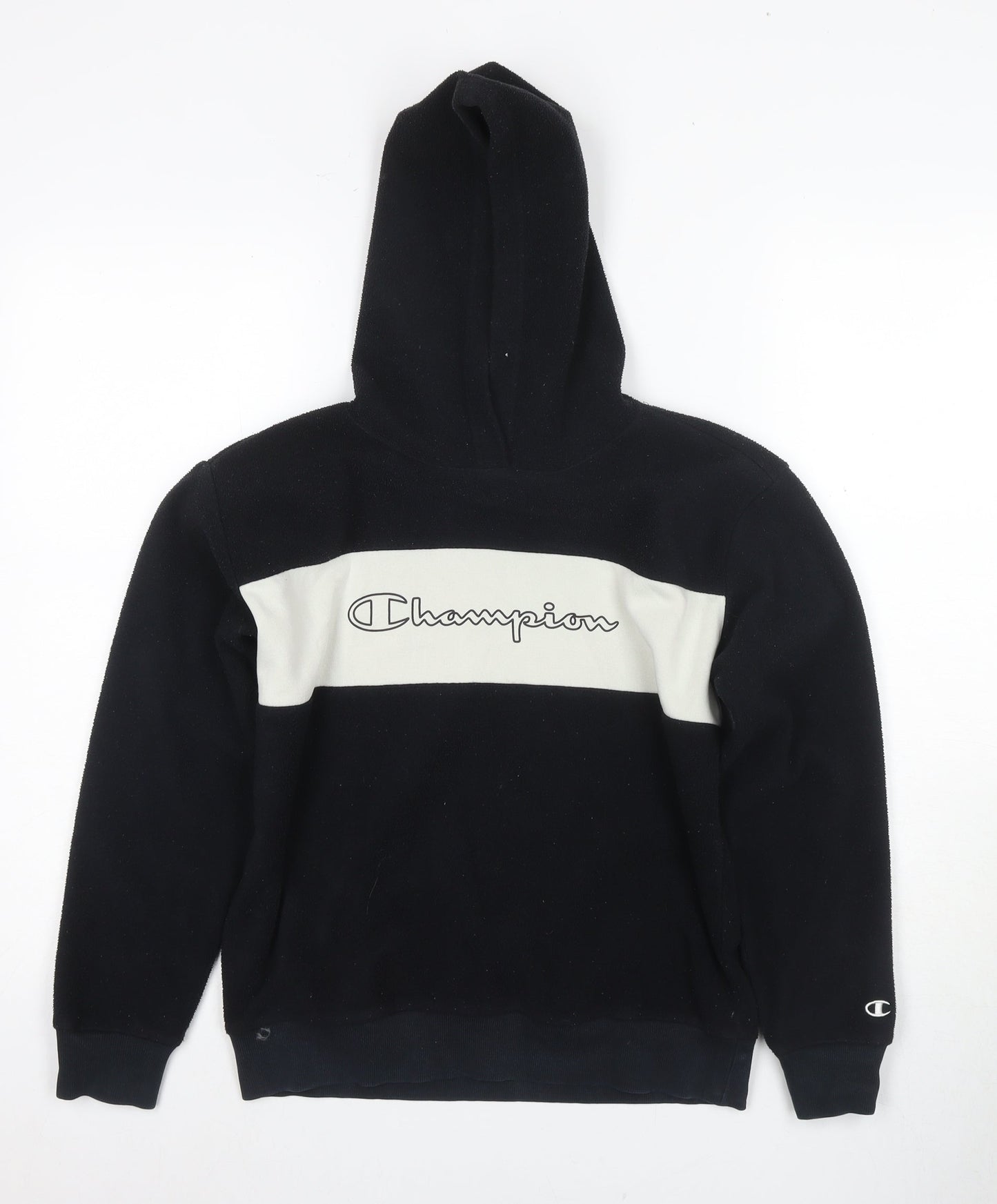 Champion Boys Black Pullover Hoodie - Large, Casual, Logo