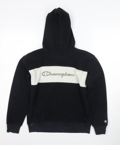 Champion Boys Black Pullover Hoodie - Large, Casual, Logo