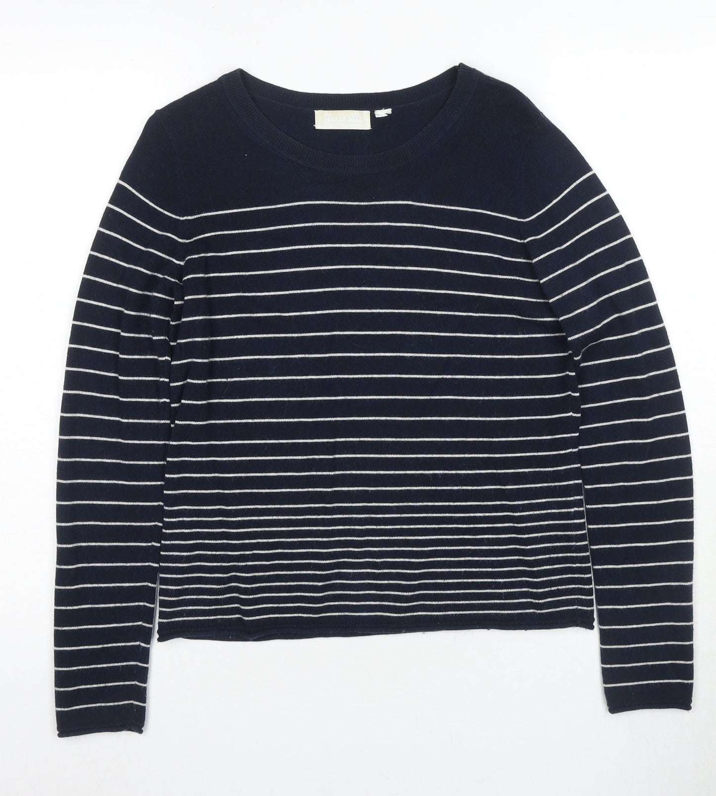 Womens UK Size 8 White Label Blue Pullover Jumper