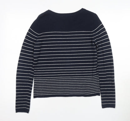 Womens UK Size 8 White Label Blue Pullover Jumper