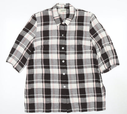 Womens UK Size 12 Eastex Black Classic Button-Up