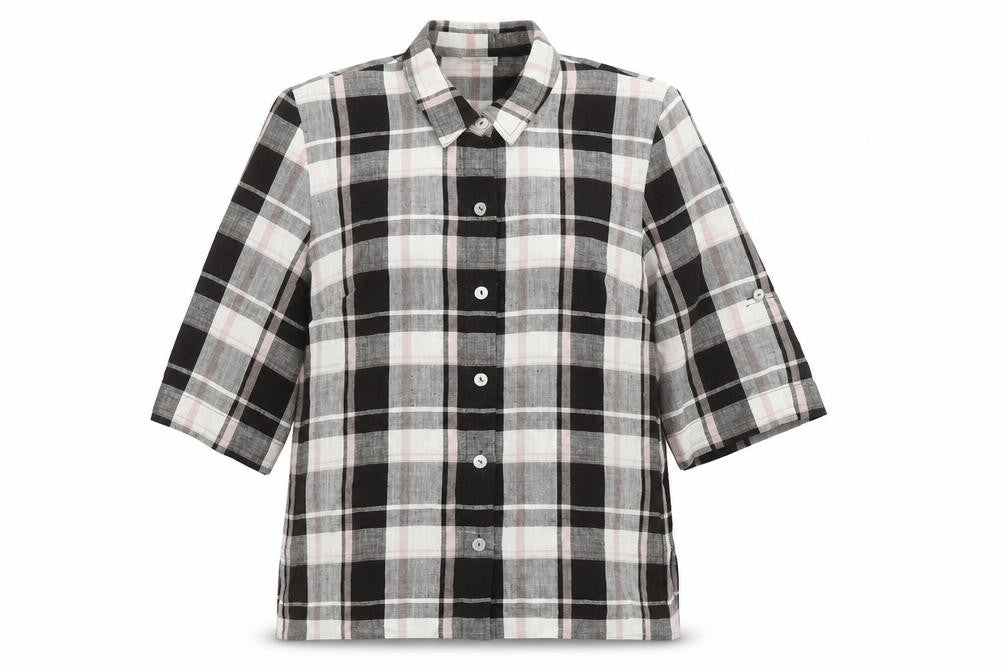 Womens UK Size 12 Eastex Black Classic Button-Up