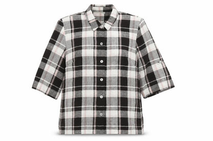 Womens UK Size 12 Eastex Black Classic Button-Up