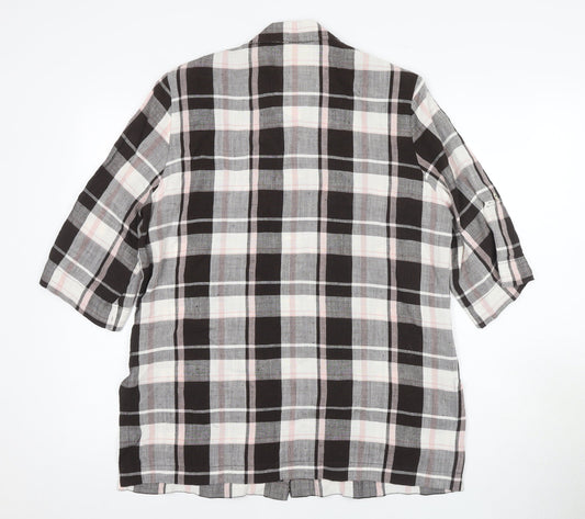 Womens UK Size 12 Eastex Black Classic Button-Up
