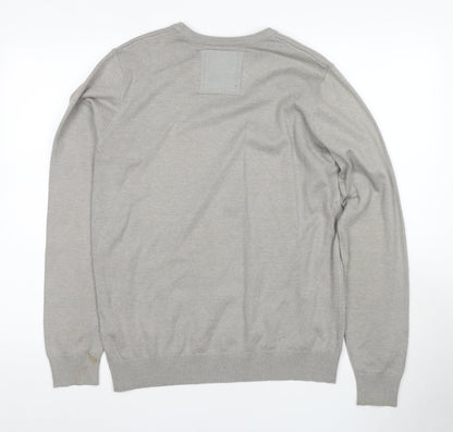 Jack & Jones Men's Grey Pullover Jumper Size S
