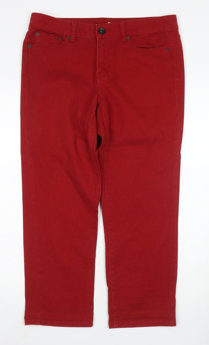 DKNY Women's Red Regular Jeans Size 10