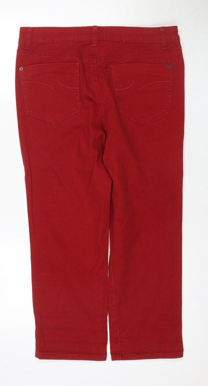 DKNY Women's Red Regular Jeans Size 10