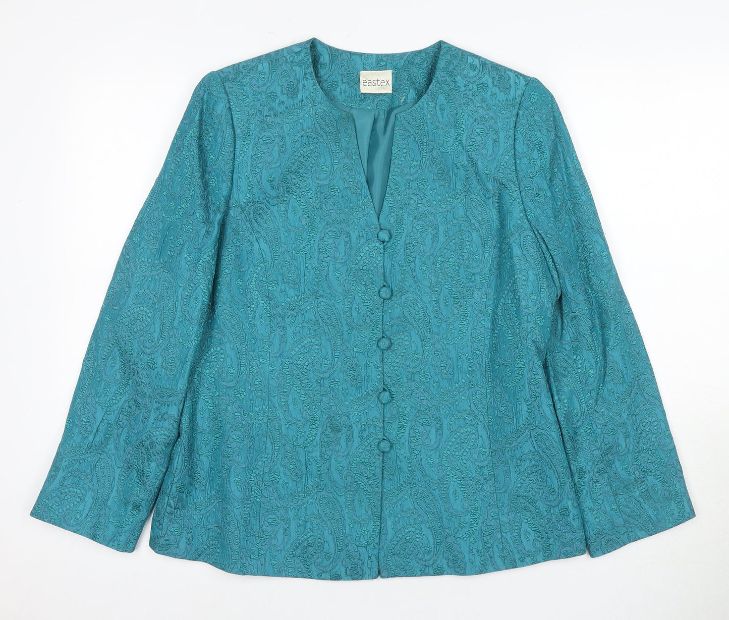 Eastex Women's Green Suit Jacket Size 10 Paisley
