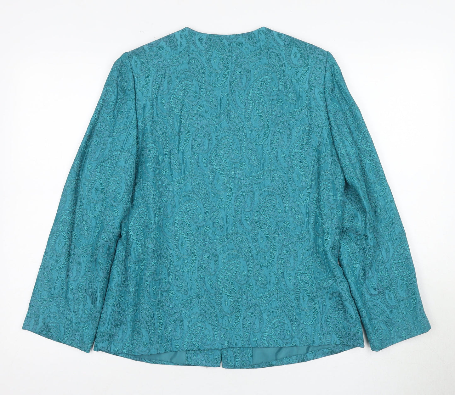 Eastex Women's Green Suit Jacket Size 10 Paisley