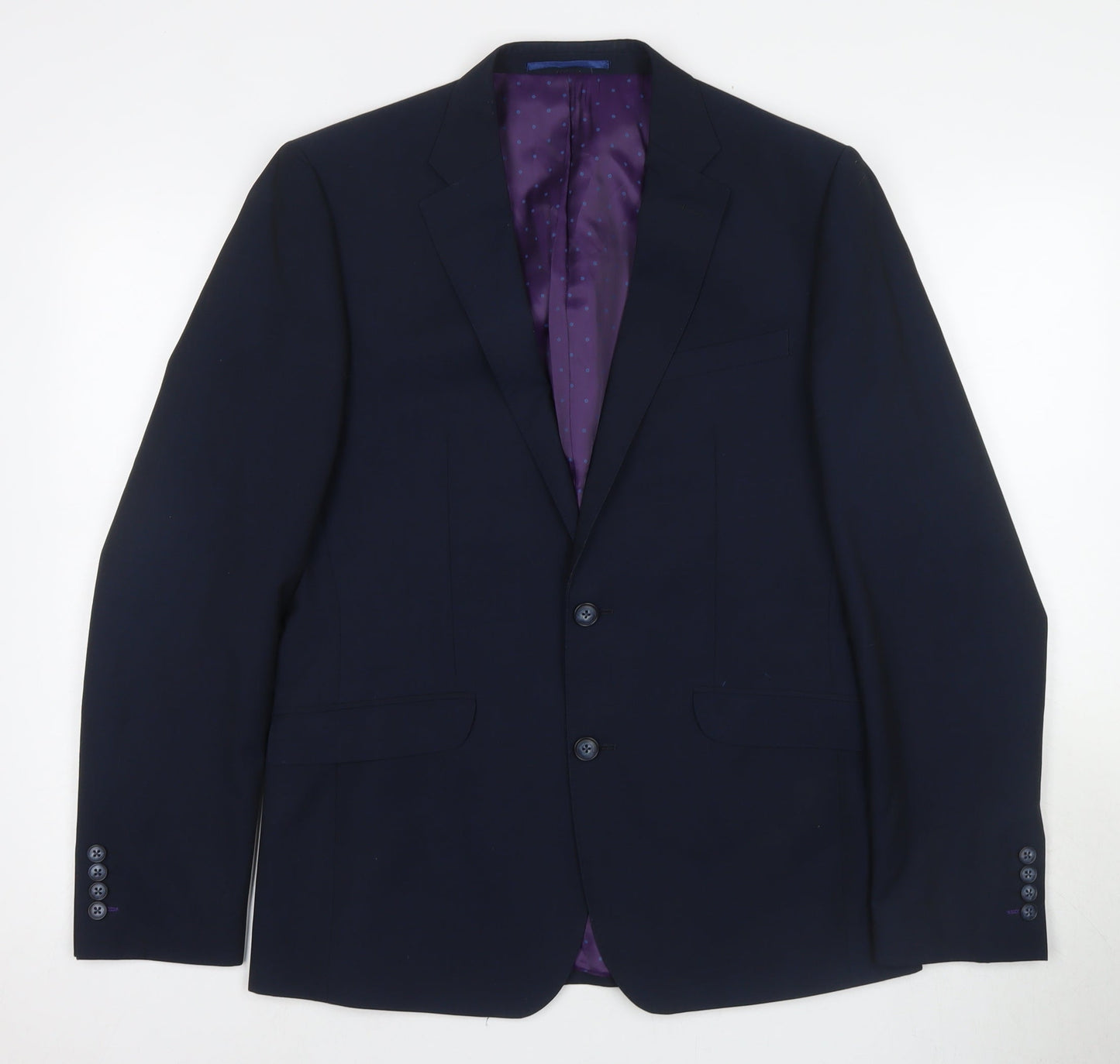 Mens UK Size 40 WHITE LABEL Regular Blue Suit Jacket